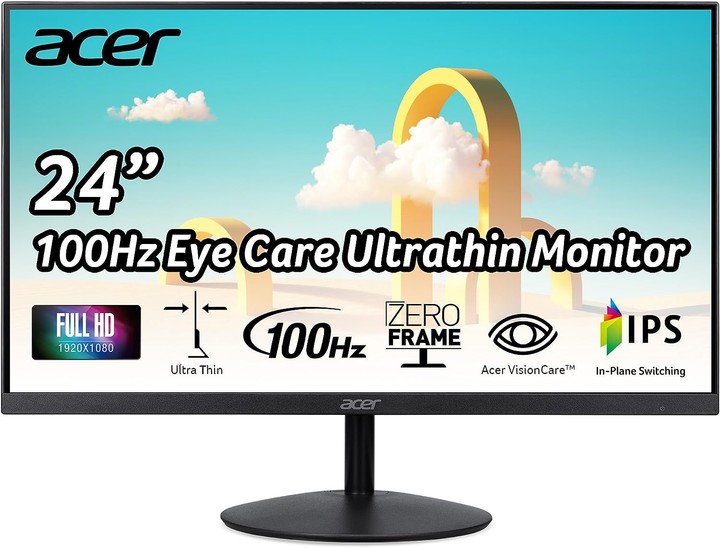 23.8” Monitor ACER SB242Y [UM.QS2EE.E05]/ 1ms/ 100Hz/ Black