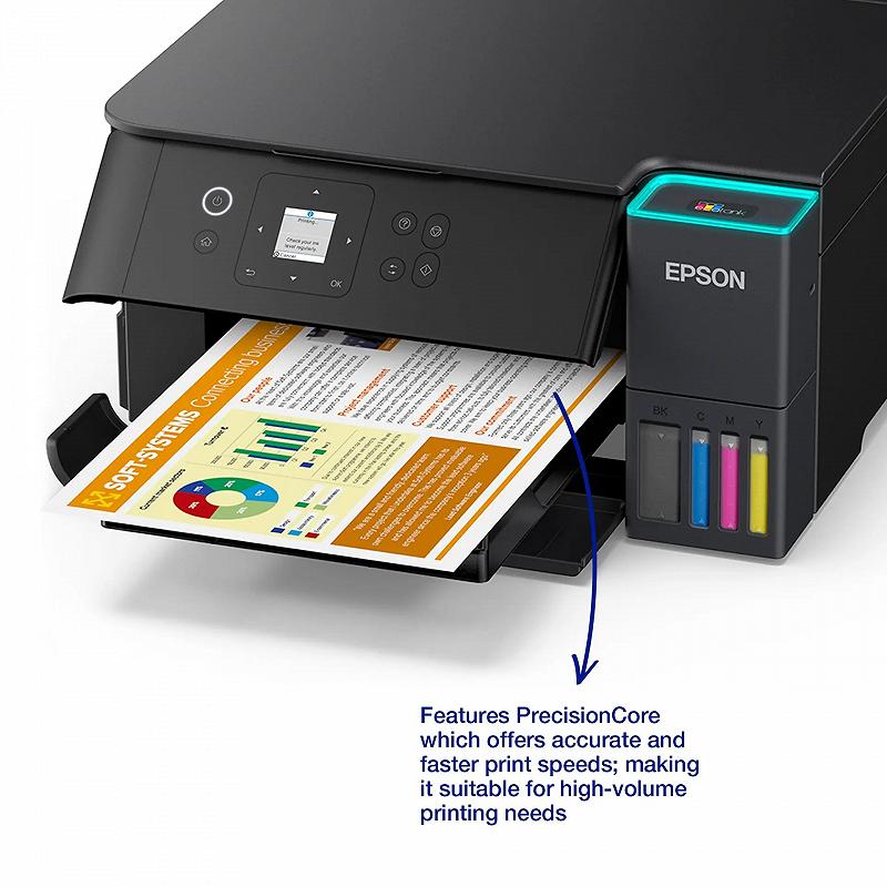 MFD cu CISS Epson EcoTank L4360 / A4 / Duplex /  Wi-Fi / Black foto 6