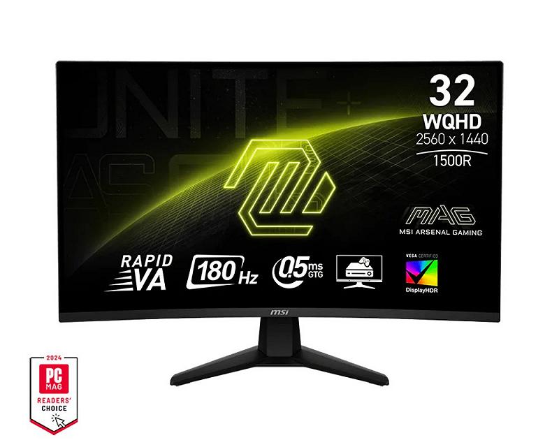 31.5” Игровой Монитор MSI MAG 32CQ6F/ QHD/ Curved/ 0.5ms/ 180Hz/ Black