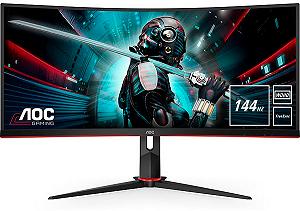 34.0" AOC VA LED CU34G2/BK Curved Black (1ms, 8...