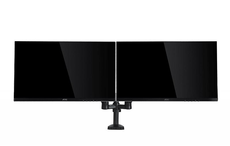 Arm for 2 monitors 13”-31.5” -  AOC AD110D0 Black, Desk Clamp/Grommet, Aluminum structure, Gas spri. foto 2