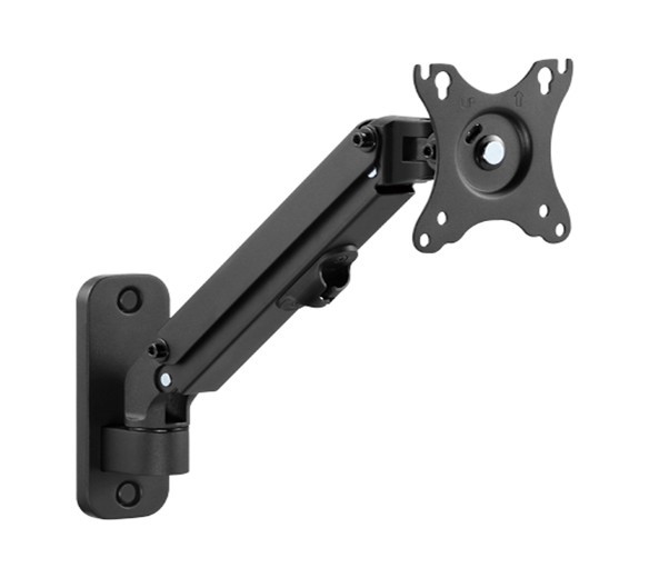 Monitor wall mount arm for 1 monitor up to 27”  Gembird MA-WA1-01, Adjustable wall display mounting.
