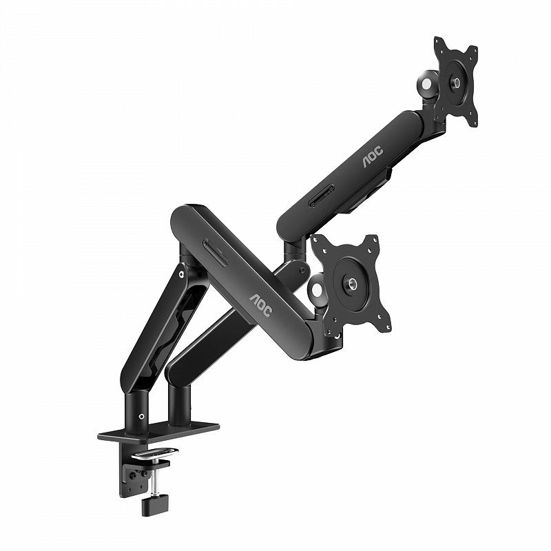 Arm for 2 monitors 17”-34” -  AOC AM420B Black, Desk Clamp/Grommet, Aluminum structure, Mechanical . foto 6